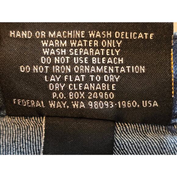 Christine Alexander Bootcut Jeans Womens Size 12 Blue Stretch Dark Wash Casual - Picture 4 of 12